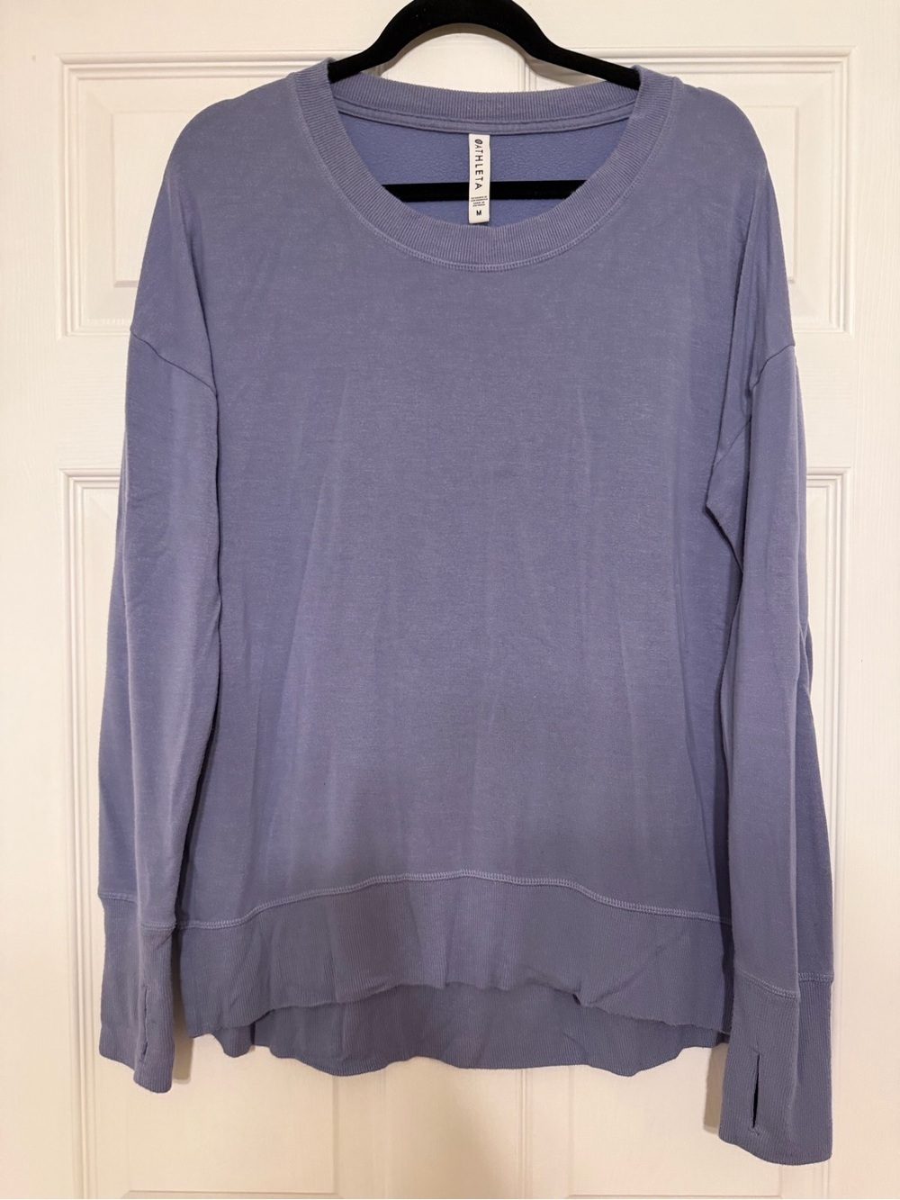 Athleta Lavender Crewneck Long-Sleeve Pullover